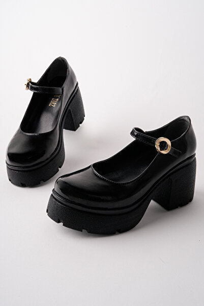 Madam Tarz MHD-922 Loafer cu toc gros și curea