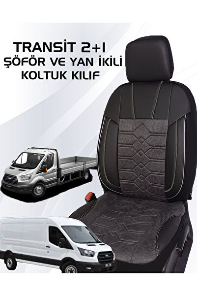 Ford Transit Araca Özel 2014-2026 Model Araçlara Uyumlu 2+1 Koltuk Kılıfı Tay Tüyü Kumaş