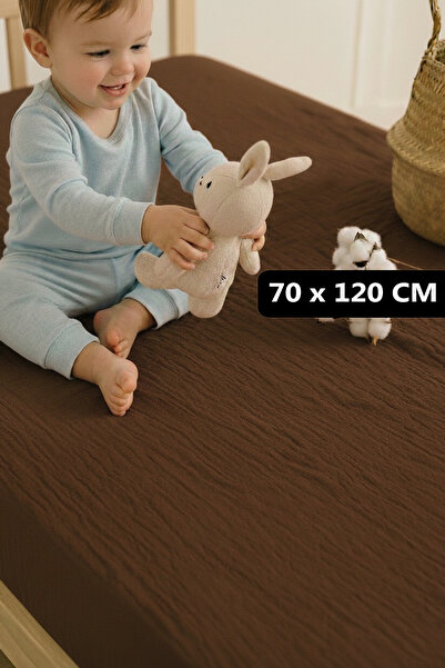 Soho Organics موسلين ملاءة مطاطية - 70x120 سم |   ارتفاع السرير 10-15 سم |   ...