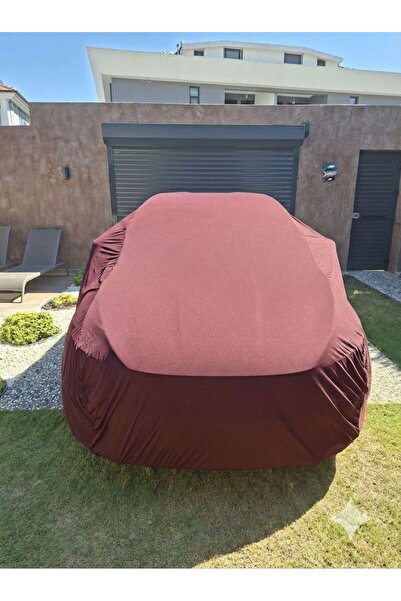 Vemaks Oto Aksesuar Bordo Kumaş Araba Brandası, Oto Koruma Örtüsü, Penye Branda
