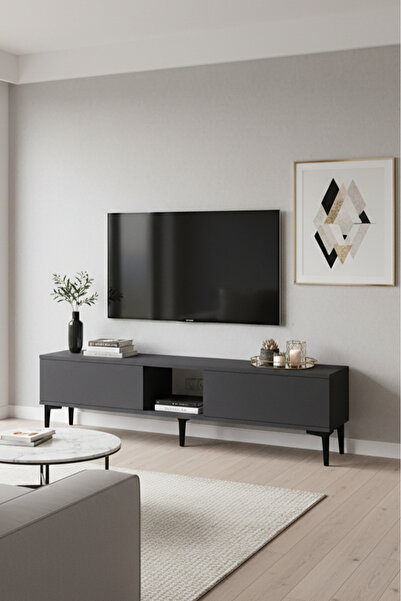 zetuna home TSA1599A - TSA150 TV STAND, TV SEHPASI ve TV ÜNİTESİ ANTRASİT 150CM