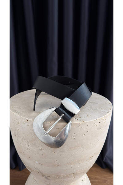 BİRCANÇİL Punte neagră antică cu cataramă curea