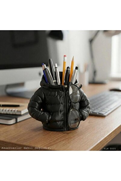 CT STONES Black Puffer Mont Puff Formed Large Size Desktop and Office Organizer