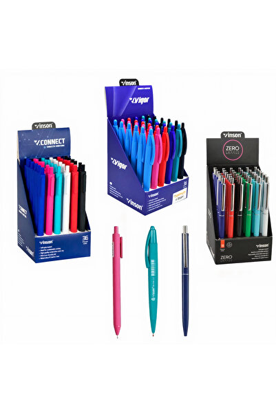 Vinson Pixuri cu cerneală albastră de 13 cm, set de 36 de culori diferite, en...