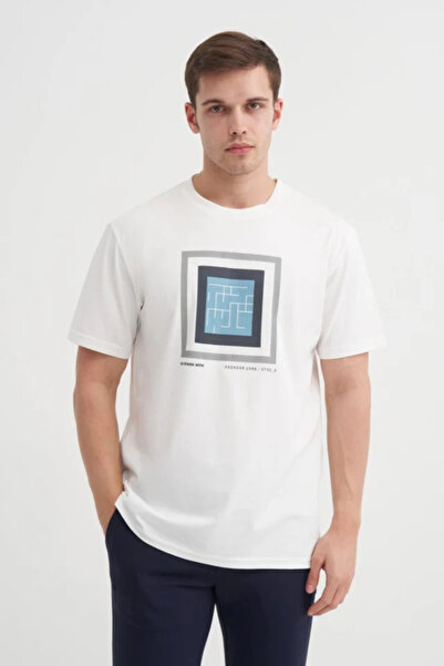 Cazador Tricou 44170 Bis Yk pentru bărbați, Ecru