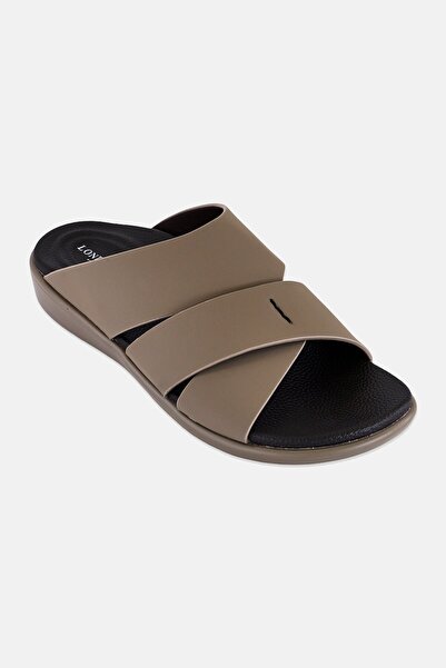 London Fog Men Slip On Arabic Sandals, Khaki