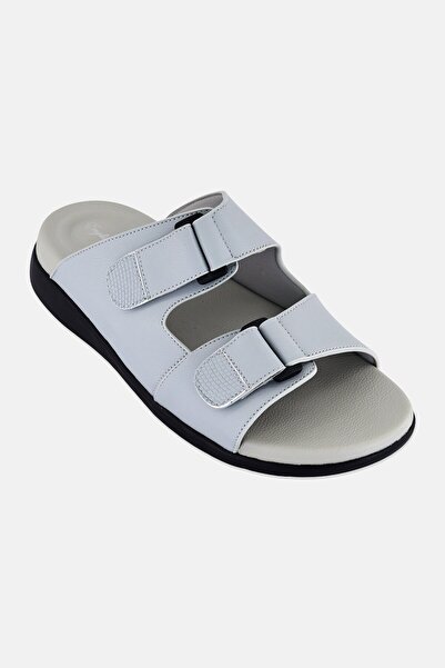 English Laundry Men Slip On Arabic Sandals, Light Grey