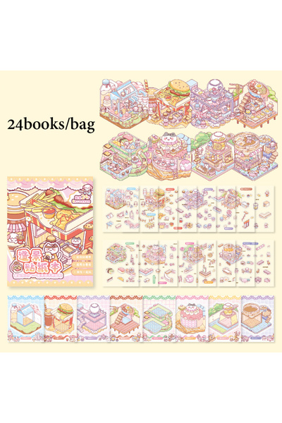 Choice3 S31078-2 24 قطعة/ حقيبة ، كتاب ملصقات ثلاثية الأبعاد لحديقة حيوانات ص...