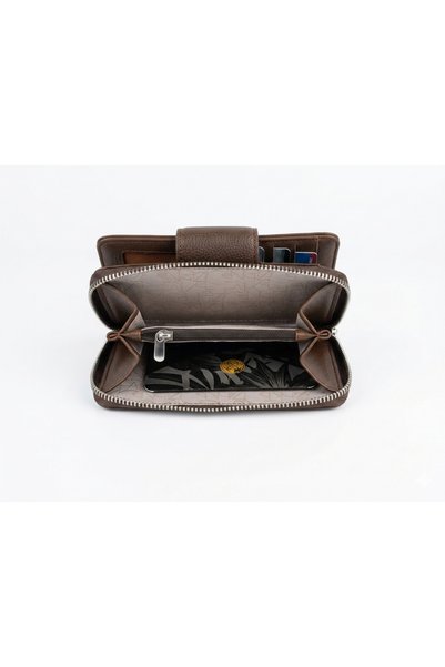 CENGİZ PAKEL Nova Medium Size Women's Wallet Brown-65316