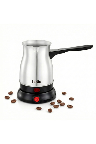 HEJIX Electric Coffee Kettle 0.5L, 600W Stainless Steel Body, 360° Rotating B...