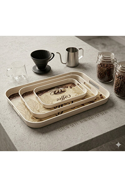 Casa Brilla 3-Piece Tray Set - Tea Trays - Presentation Trays - Treat Trays