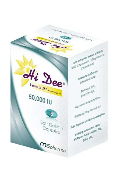 HI DEE Hidee Vitamin D3 50000 IU Caps 8S