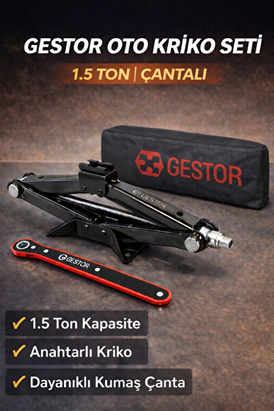 GUMUSONLINE Oto Kriko 1.5 Ton Cırcırlı kriko Çantalı