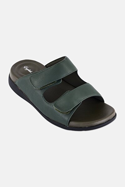English Laundry Men Velcro Closure Arabic Sandals, Olive