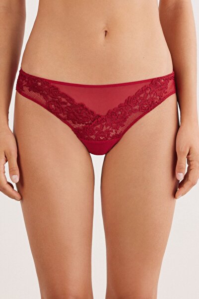 INTIMISSIMI زهور جميلة دانتيل قطعة سراويل داخلية برازيلية