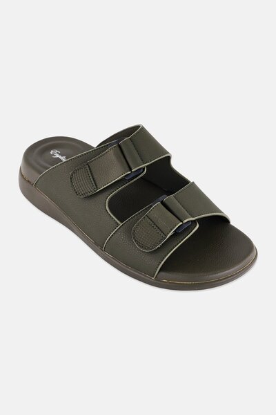 English Laundry Men Slip On Arabic Sandals, Olive