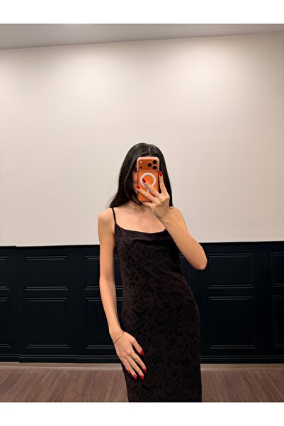 LOISY Γυναικείο μακρύ φόρεμα με φλοράλ σχέδιο και τιράντες