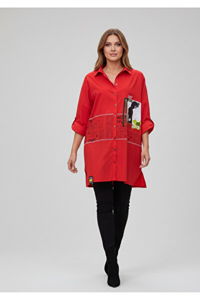 MAXLEVEL MODA ΚΟΚΚΙΝΟ ΓΥΝΑΙΚΕΙΟ ΠΟΥΚΑΜΙΣΟ ΜΕΓΑΛΟΥ ΜΕΓΕΘΟΥΣ