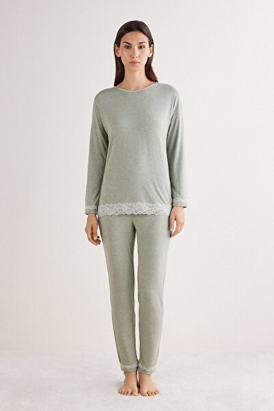 INTIMISSIMI Lace Pieces of Modal Long Pajamas