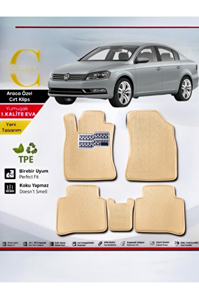 COLONY Volkswagen Passat B7 Hücreli Premium Eva Paspas Seti Tam Set Paspas Ta...