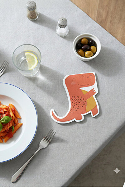 Kitchen Dream مناديل مطبوعة على شكل ديناصور لطيف للاستخدام مرة واحدة، 20 قطعة