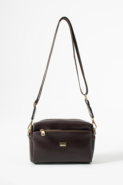 Sanmorris Femeie cu 3 ochi piele sintetică cu bretele late geantă crossbody