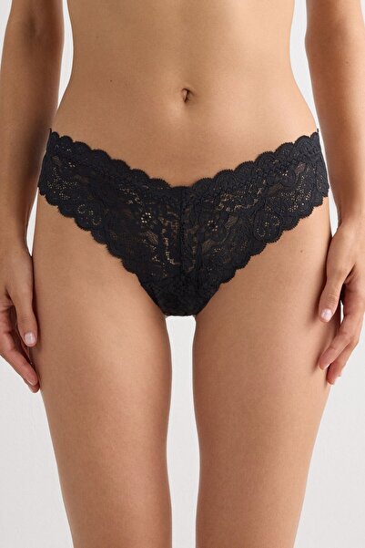 INTIMISSIMI 80's Style Lace Brazilian Slip Panties