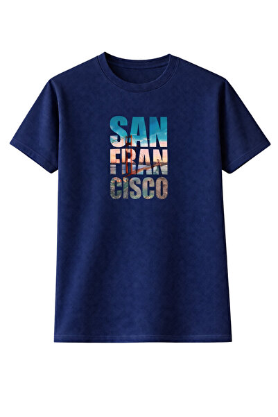 BEETON Unisex T-Shirt San Francisco Printed Oversized 100% Cotton Crew Neck T...