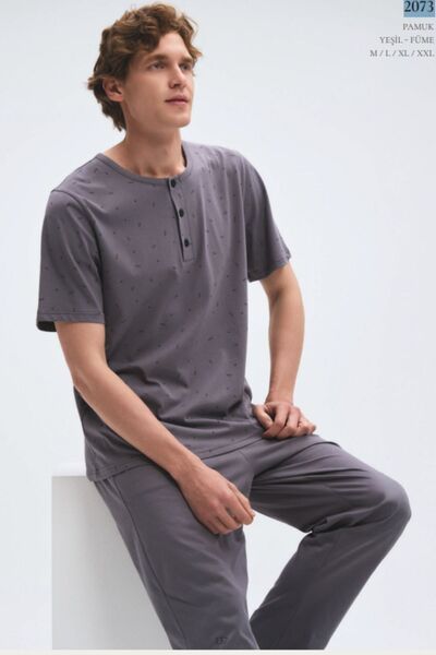 Pijadore 100% Cotton Short Sleeve Men's Pajamas Set