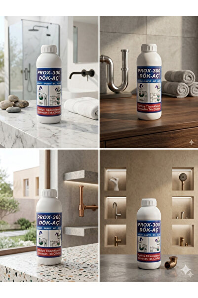 Prox -300 Dök-Aç Profesyonel Lavabo, Banyo ve Gider Açıcı 2kg Güçlü Formül, Kırmadan Kesin