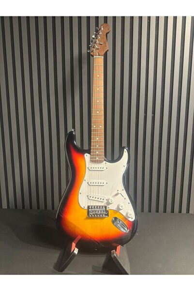 guson Strat Kasa Sunburst Günbatımı Elektro Gitar Sss ( Kılıf, Pena, Askı, Ka...
