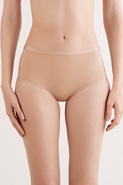 INTIMISSIMI High Waist Microfiber and Lace Slip Panties