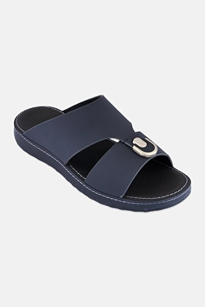 London Fog Men Slip On Arabic Sandals, Dark Grey