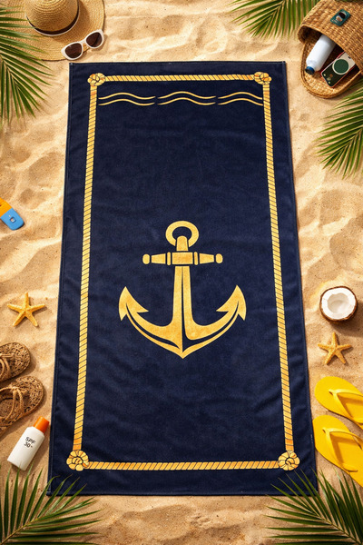 Dotamess Çapa Patterned Beach Towel |   Bath Towel 75X150 cm