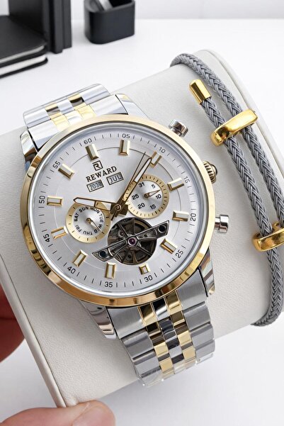 Reward Men's Wristwatch with Automatic Mechanism Italian Bracelet with 2 Year...