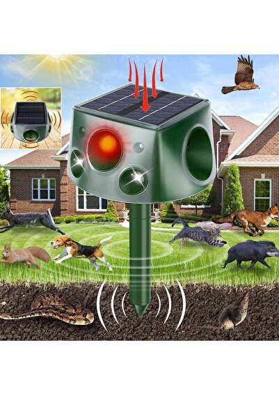 Arabest Ultrasonic Animal Repellent Solar Powered, Waterproof Outdoor Animal ...