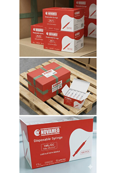 NOVAMED 1 ML Disposable syringe Luer lock with Needle