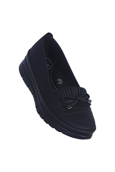 Ayakcenter Pantofi casual pentru femei Wanetti 111 Atom Black balerini