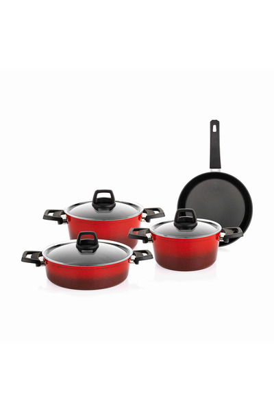 Schafer طقم أواني طهي نوفا 7 قطع مقاوم للحريق وغير لاصق