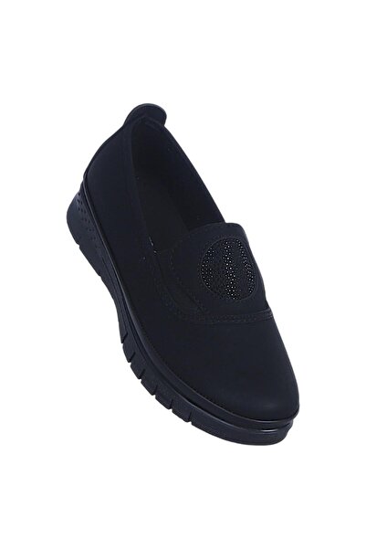Ayakcenter Pantofi casual pentru femei Alens A8 Nubuck Black balerini