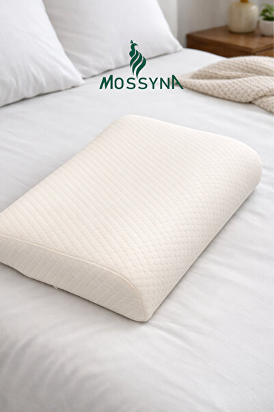 Mossyna Orthopedic 30X50 Visco Neck Pillow with Neck Alignment Support Luxury...