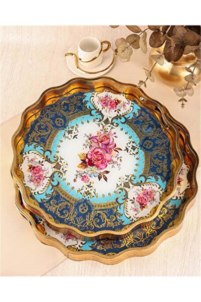 Paçi Royal Charme Sarissa 2’li Dekoratif Tepsi 36 & 40 cm Yaldızlı