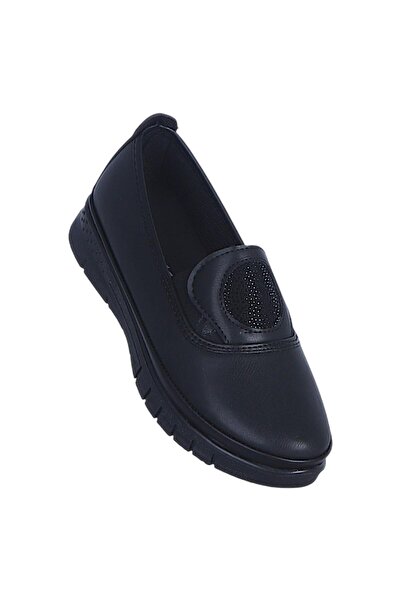 Ayakcenter Γυναικεία παπούτσια Alens A8 Skin Black Daily Μπαλαρίνα