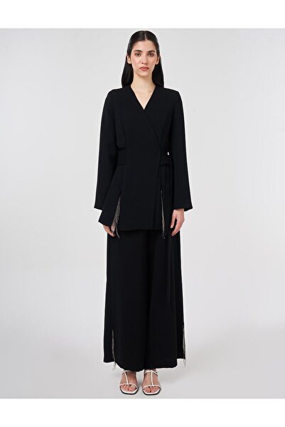 Kayra Belted Double Suit Black