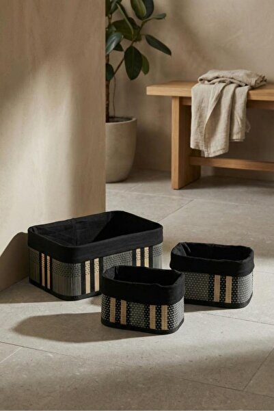 ACAR Bamboo 3-Piece Basket Set Green