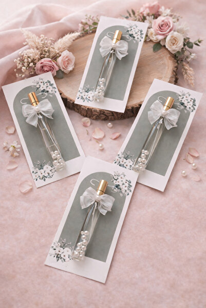 Defne 10 adet kuşe kâğıt üzeri kurdale detaylı sprey kolonya. Söz,nişan,Nikah...