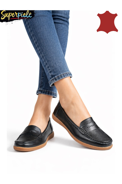 ANGEL BLUE Mocasini Dama Piele Naturala moale cu talpă joasă flexibilă