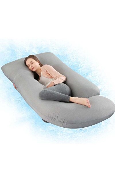 Arabest U-Shaped Pregnancy Pillow, Maternity Pillow with Cooling Removable Co...