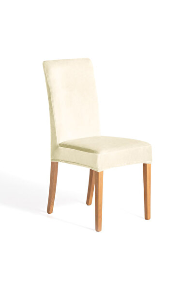 Amelia Home Husa pentru scaun din catifea cu elastic spatar si sezut, 190 g/m...