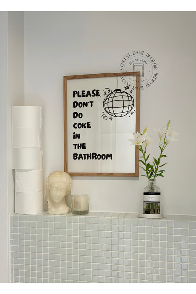 DES VU PRINT Please Don't Do Coke In The Bathroom Posteri, Banyo Pinterest Te...